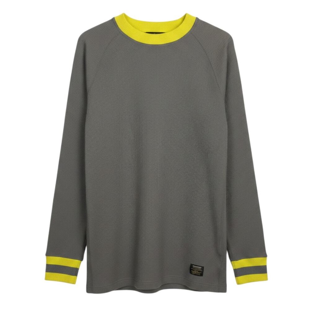 Burton Snowboards Men's Small Long Sleeve Waffle Knit Green Thermal Shirt